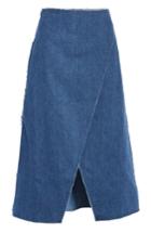 Women's Simon Miller Long Denim Wrap Skirt