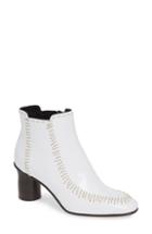 Women's Jw Anderson Stitch Leather Bootie Us / 38eu - White