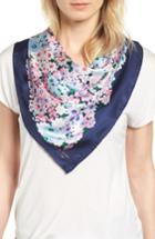 Women's Kate Spade New York Daisy Garden Square Silk Scarf, Size - Blue