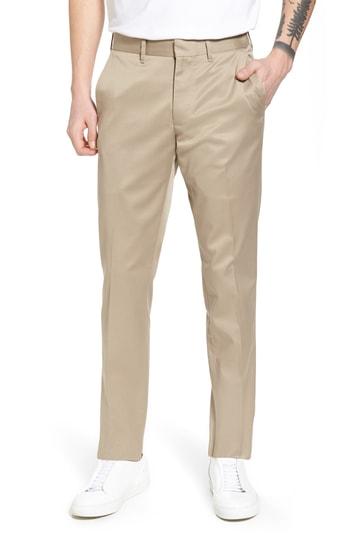 Men's Nordstrom Men's Shop Slim Fit Non-iron Chinos X 32 - Brown