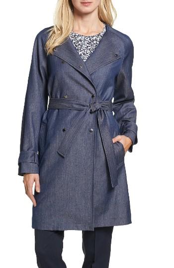 Women's Boss Calrehna Trench Coat - Blue