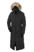 Women's Canada Goose 'mystique' Regular Fit Down Parka With Genuine Coyote Fur Trim (6-8) - Black