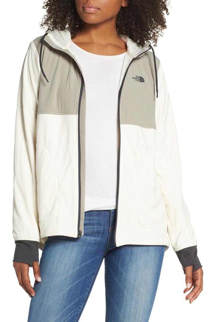 Women's The North Face Mountain Insulated Zip Hooded Jacket - Grey
