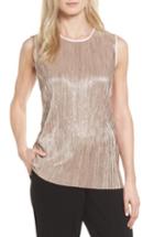 Women's Vince Camuto Foiled Plisse Knit Top - Pink