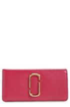 Women's Marc Jacobs Snapshot Open Face Leather Wallet - Pink