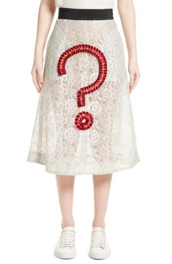Women's Tu Es Mon Tresor Not Lace Skirt - White