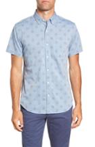 Men's Bonobos Slim Fit Polka Dot Sport Shirt, Size R - Blue