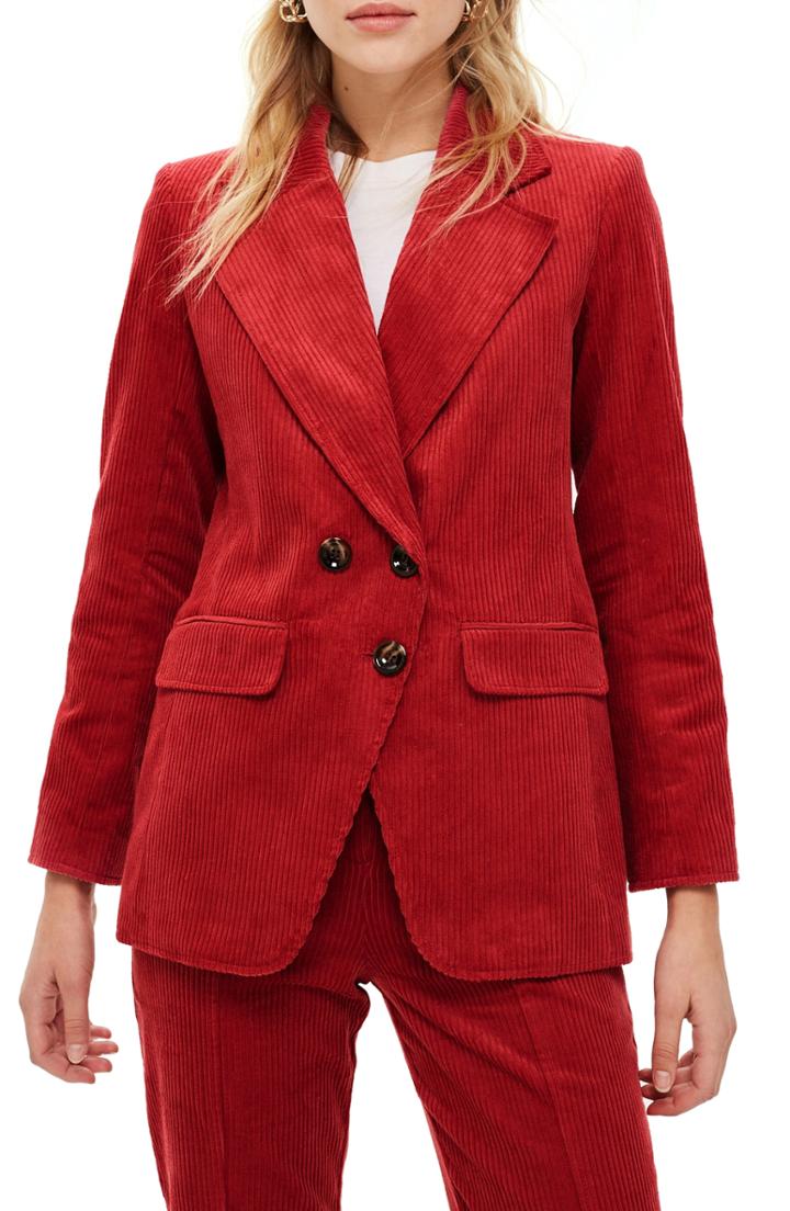 Women's Eileen Fisher Velvet Blazer - Blue