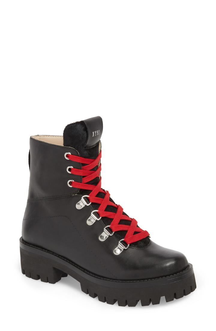 Women's Steve Madden Boom Hiker Boot With Genuine Calf Hair