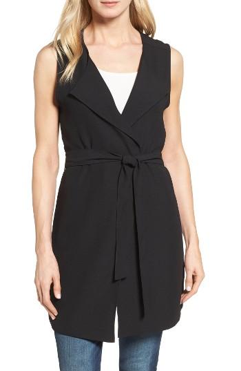 Women's Halogen Drape Front Long Vest