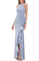 Women's Carmen Marc Valvo Couture Infusion Ruffle Gown - Blue