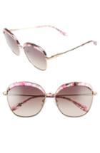 Women's Sonix Birdie 60mm Oversize Sunglasses - Petal Pink/ Brown Fade