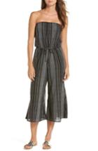 Women's Elan Strapless Cover-up Culotte Jumpsuit - Black