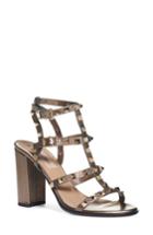 Women's Valentino 'rockstud' Cage Sandal .5us / 38.5eu - Metallic