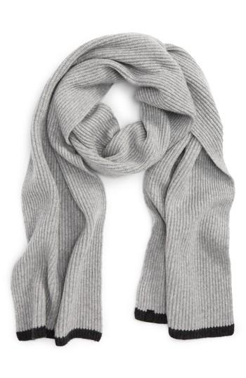 Men's Rag & Bone Ace Rib Knit Cashmere Scarf