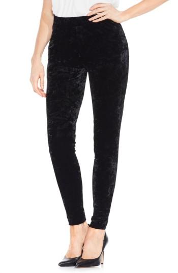 Women's Vince Camuto Crushed Velvet Knit Leggings - Black
