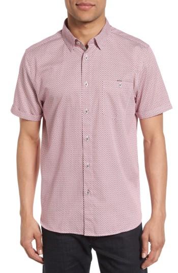 Men's Ted Baker London Silamor Slim Fit Geo Print Sport Shirt (xl) - Purple