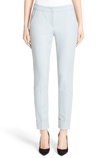 Women's Armani Collezion Tech Cotton Cuff Pants - Blue