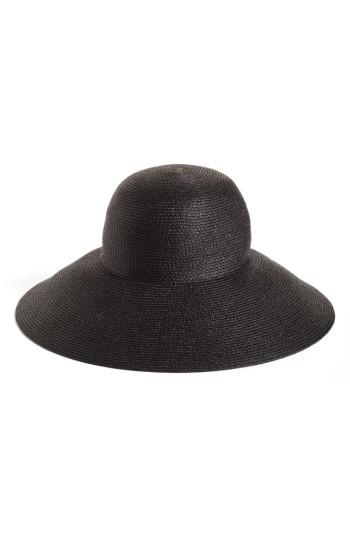 Women's Eric Javits Bella Squishee Sun Hat - Black