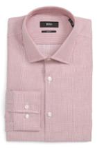 Men's Boss Slim Fit Check Dress Shirt .5 - Burgundy