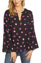 Women's Cece Bell Sleeve Petal Print Blouse - Black