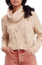 Women's Free People Shades Of Dawn Crop Sweater - Beige