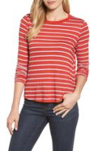 Women's Velvet By Graham & Spencer Stripe Modal Knit Top - Red