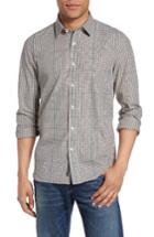 Men's Victorinox Swiss Army Graph Plaid Sport Shirt - Grey
