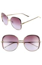 Women's Gucci 58mm Gradient Sunglasses - Gold/ Purple/ Dark Gradient
