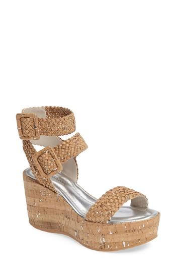 Women's Donald J Pliner Cyndi Platform Wedge Sandal M - Brown
