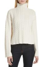 Women's Theory Cable Cashmere Sweater, Size - Ivory