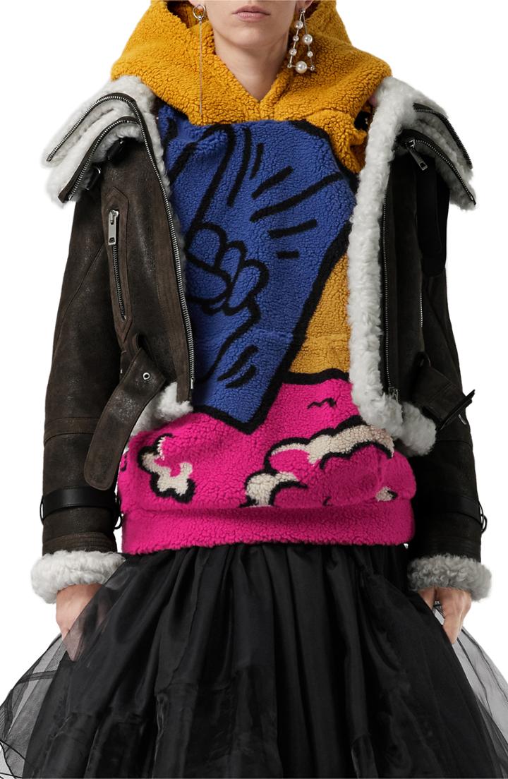 Women's Burberry Reissued Genuine Shearling Aviator