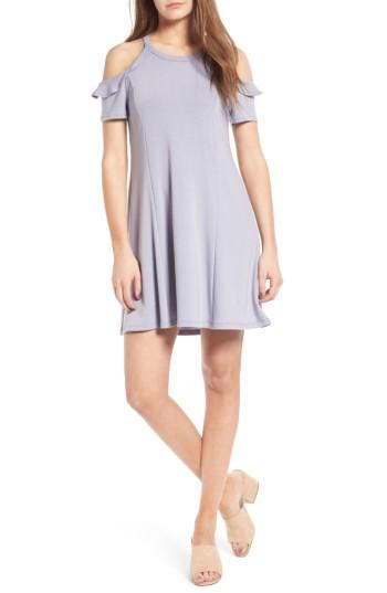 Women's Lush Ruffle Cold Shoulder Dress