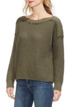 Women's Vince Camuto Contrast Stitch Sweater - Green