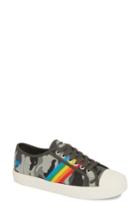Women's Gola Coaster Rainbow Striped Sneaker M - Green