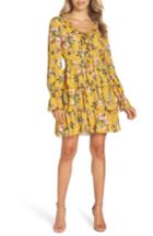 Women's Avec Les Filles Floral Ruffle Dress - Yellow