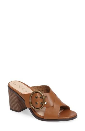 Women's Sole Society Corrine Buckle Sandal .5 M - Brown