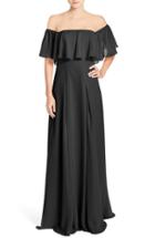 Women's Monique Lhuillier Bridesmaids Off The Shoulder Chiffon Gown