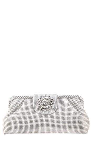 Nina Hampton Embellished Frame Clutch - Metallic