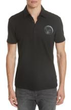 Men's Versace Collection Crest Jersey Polo - White