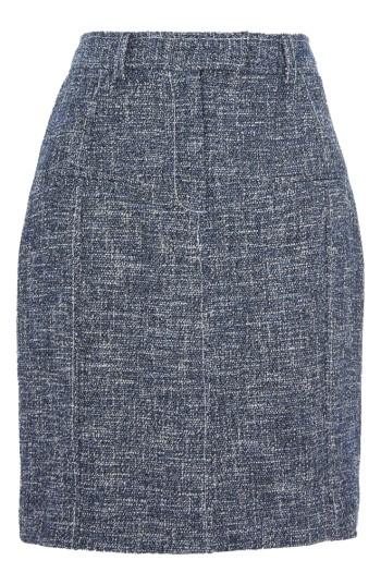 Women's Topshop Boucle Pencil Skirt Us (fits Like 0-2) - Blue