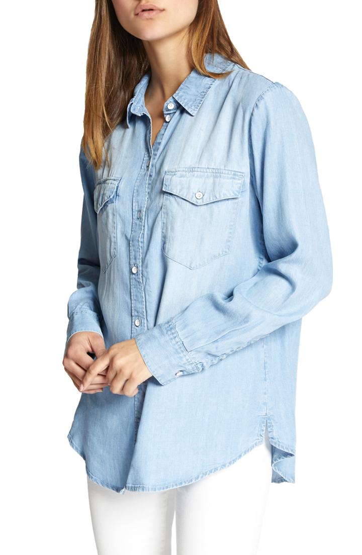 Women's Sanctuary Boyfriend For Life Denim Shirt - Blue