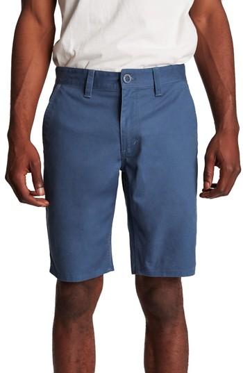 Men's Brixton Toil Ii Hemmed Chino Shorts - Blue