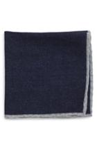 Men's Eleventy Flannel Wool Pocket Square