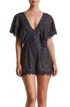 Women's Dress The Population Raven Lace Romper - Blue