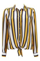 Women's Wallis Striped Shirt Us / 18 Uk - Yellow