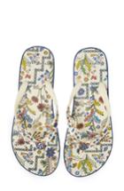 Women's Tory Burch Wedge Flip Flop M - White
