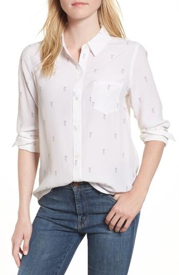 Women's Rails Kate Pineapple Print Silk Shirt