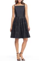 Women's Gal Meets Glam Collection Midnight Floral Jacquard Dress - Black