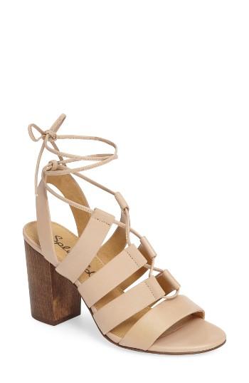 Women's Splendid Brayden Strappy Ghillie Lace Sandal M - Beige